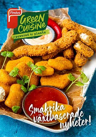 Framsidan av Findus Foodservices receptfolder för Green Cuisine