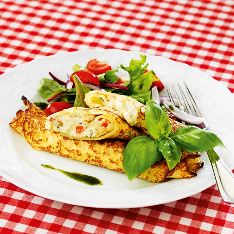 Crêpes med färskost