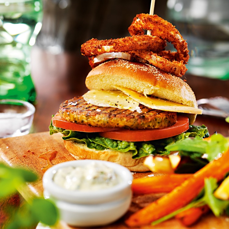 Vegetarisk falafelburgare