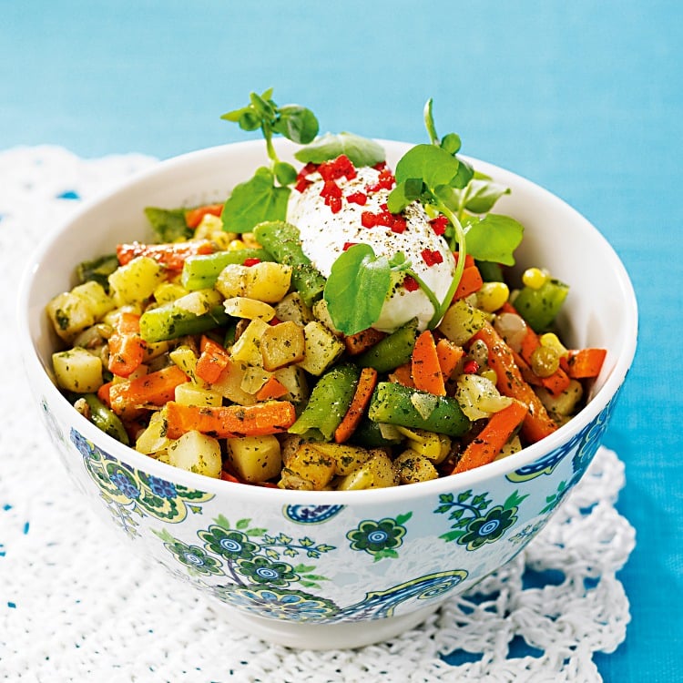 Vegansk grönsakspytt