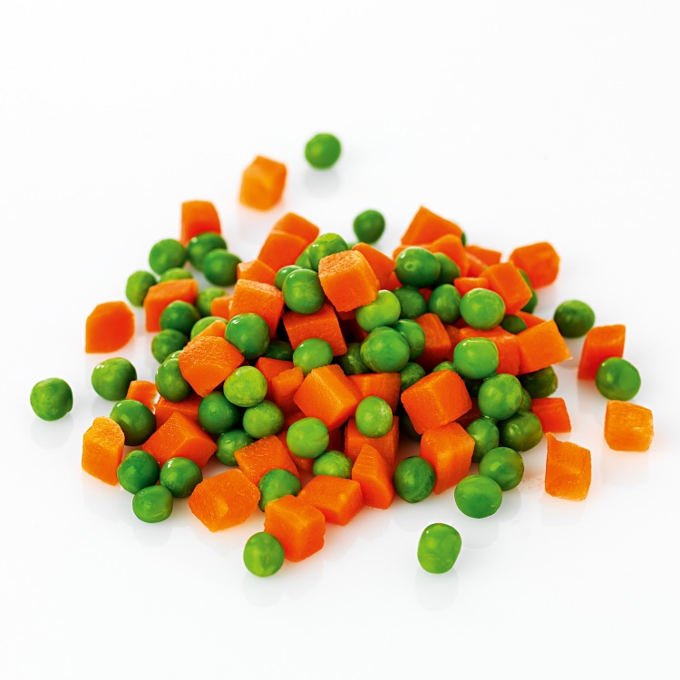 Grönsaksmix av morötter och ärter