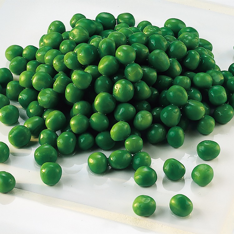 En hög med gröna ärter