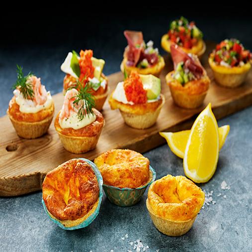 Ostpaj med läckra toppingar