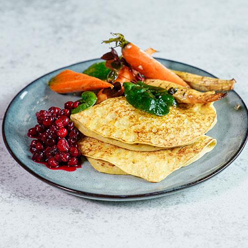 Raggmunk med grillade grönsaker