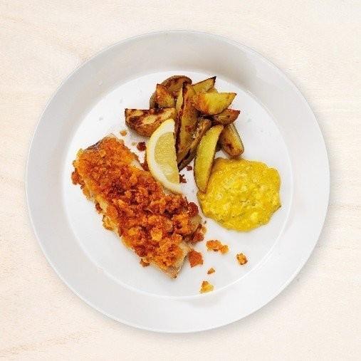 Cornflakes panerad torskfilé