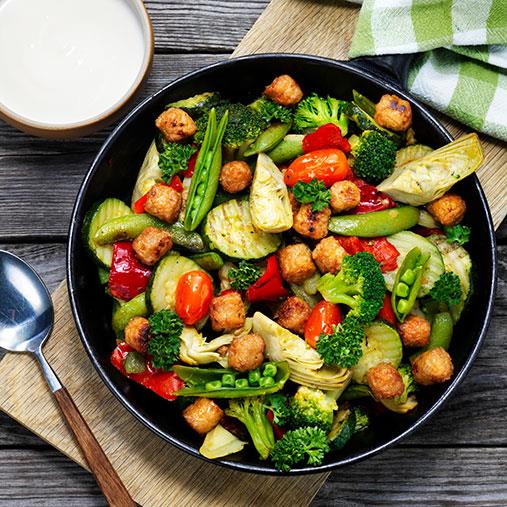 Mini falafel med rotfruktspytt