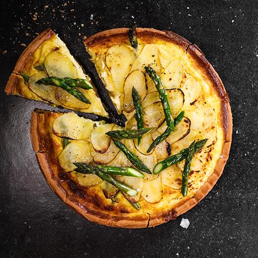 Potatis och sparrispaj