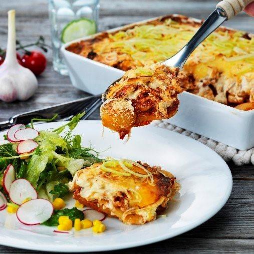 Tacogratäng med Quornfärs