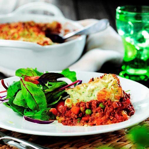 Vegetarisk färsgratäng med Quornfärs