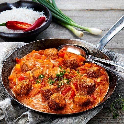 Veggie boulette i krämig tomatsås