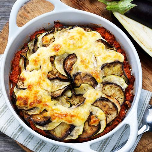 Veggie färs moussaka