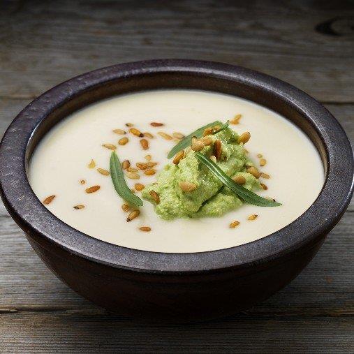 Palsternackssoppa med bönguacamole