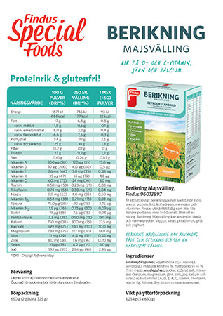 Faktablad om berikning majsvälling